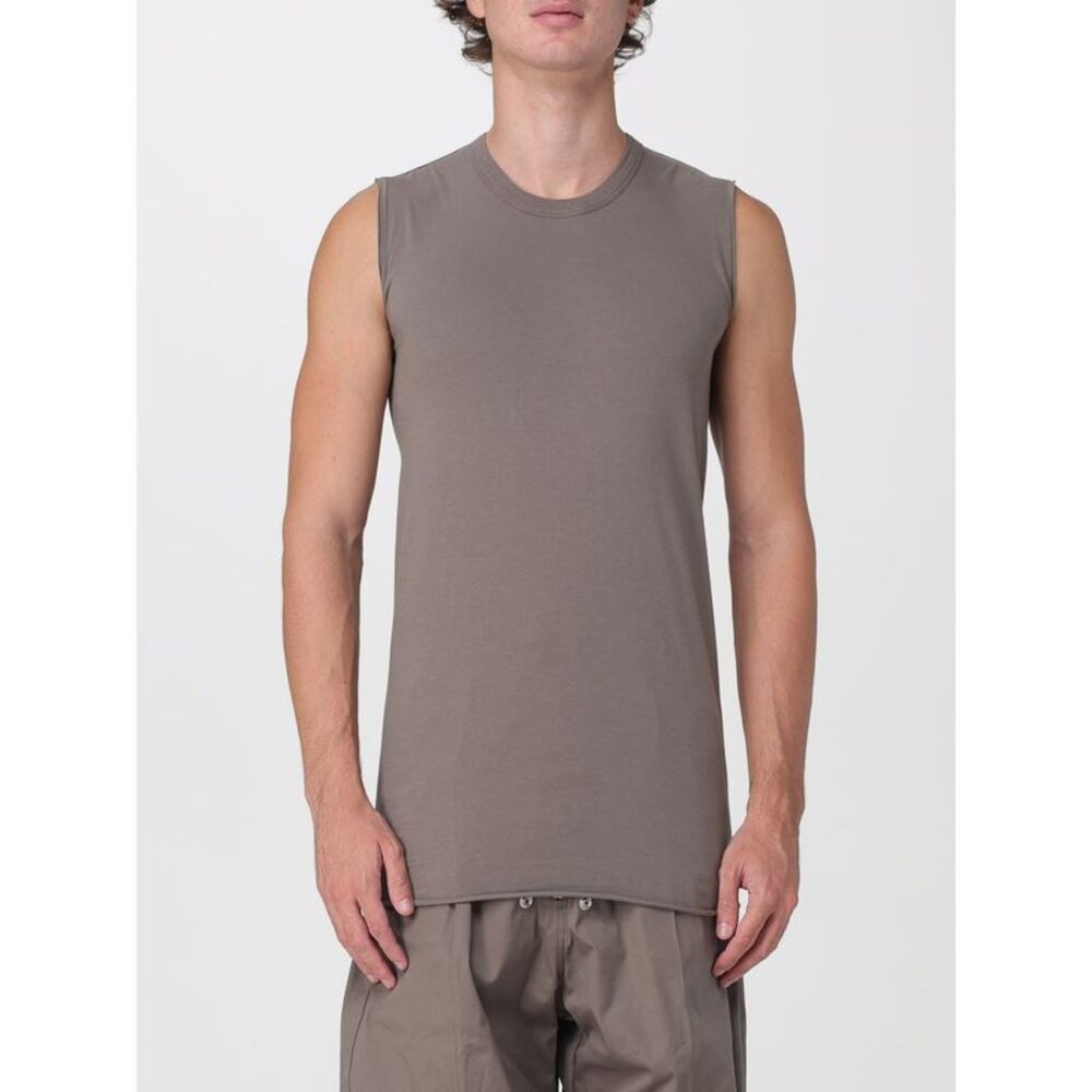 Rick Owens Men Rick Owens Slim Fit Cotton Tank Top With Crew Neck